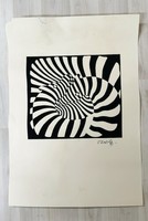 Vasarely - zebras museum print.