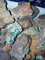 Malachit nyers ásványok kb 120 db régi gyűjtés