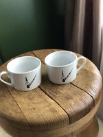 Pair of older kare design porcelain cups
