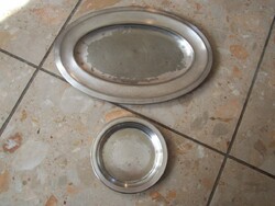 2 silver-plated trays