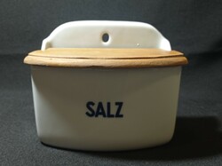 Lilien porcelain wall salt and spice holder