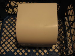 Retro white plastic toilet paper holder
