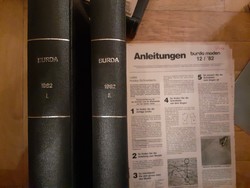 Burda 1982/2-7 and 1982/8-12 neatly bound together + attachments
