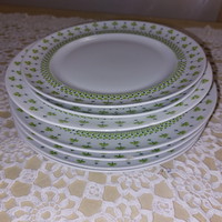 Deep, flat, porcelain cake plates with Alföld parsley pattern