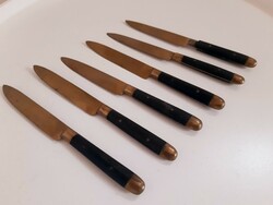 Antique copper dessert knives