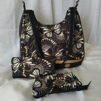 Gold butterfly bag set