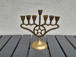 HUF 1 beautiful solid copper menorah candle holder