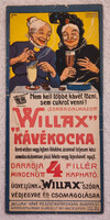 Willax kávé számolócédula, 1920 körüli, Földes Imre grafikája