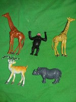 Old quality solid plastic traffic goods large toy animal figures together as shown in the pictures