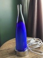 Old Ikea table lamp made of handmade blown glass