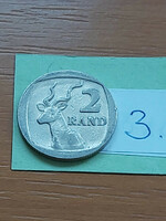 South Africa 2 Rand 1990 Large Kudu Nickel Plated Brass 3