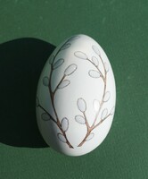 Aquincum porcelain egg shape bonbonier with Easter branch decor