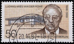 BB753p / Németország - Berlin 1986 Ludwig Mies van der Rohe – építész bélyeg pecsételt