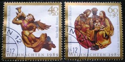 BB858-9p / Németország - Berlin 1989 Karácsony bélyegsor pecsételt