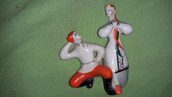 Now antique Kiev gilded porcelain dancing Cossack couple small figure flawless 7x7cm according to pictures