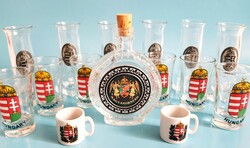 Schnapps cups with Hungarian coat of arms