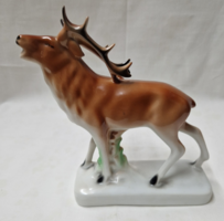 Cluj porcelain deer figure in perfect condition 17 cm