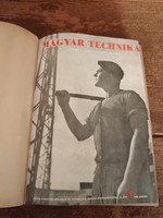 All issues of Hungarian technology from 1948 (6 pieces) bound together, in good condition, full of old advertisements