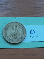 Chile 10 pesos 1997 nickel-brass bernardo o'higgins 9