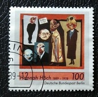 BB857p / Németország - Berlin 1989 Hannah Höch - festőművész bélyeg pecsételt