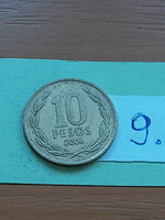 Chile 10 pesos 2006 nickel-brass, bernardo o'higgins 9