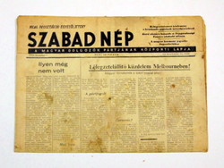 1953 március 30  /  SZABAD NÉP  /  Újság - Magyar / Napilap. Ssz.:  26083