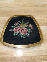 Copper powder holder with tapestry pattern mirror