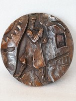 Martinász, öntött bronz plakett