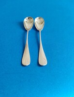 2 silver egg-eating spoons