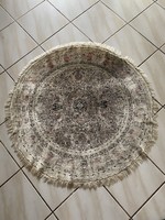 Exclusive handmade ghom round silk Persian carpet