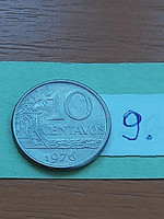 Brazil brasil 10 centavos 1976 stainless steel 9