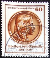 BB638p / Németország - Berlin 1981  Adelbert von Chamisso  bélyeg pecsételt