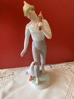 Hollóházi Ludas Matyi porcelán szobor