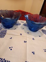 Kék üveg kínáló- pár