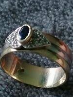 Zafír gyémánt köves arany gyűrű