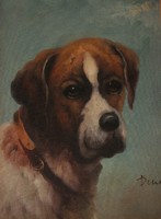 Unknown painter (late 20th century): dog portrait