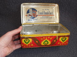 Old metal coffee box antique Frank coffee metal box Frank replacement coffee advertising tin box 1920s