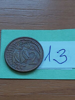 New Zealand new zealand 2 cent 1981 bronze, ii. Elizabeth, flower 13
