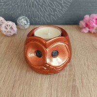 Ceramic owl candle holder - in different colors