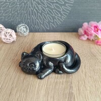 Cat candle holder made of ceramic - in different colors