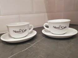 2 valdo cafe cups + saucer
