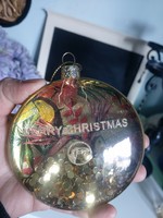 12 cm high, special Dutch vondels glass Christmas tree ornament