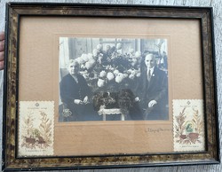 40th wedding anniversary picture framed with dried flowers