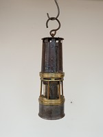 Antik bányász szerszám vájár karbid lámpa 554 8569