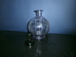 Liqueur bottle with polished stopper smoky