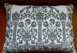 Decorative pillow with cross-stitch embroidery!