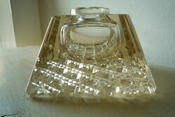 Brutal lead crystal inkstand from the beginning of the last century