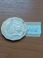 Australia 50 cents 2008 copper-nickel, coat of arms, ii. Queen Elizabeth, 106.