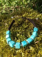 Turquoise cubic bracelet