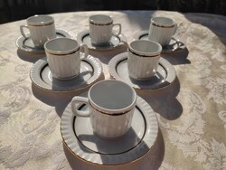 6 Personal quality porcelain coffee set